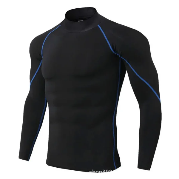 2027 Men Sport T-shirt Quick Dry Bodybuilding Running Shirt Long Sleeve Compression Top Gym T Shirt Men Fitness Tight Rashgard