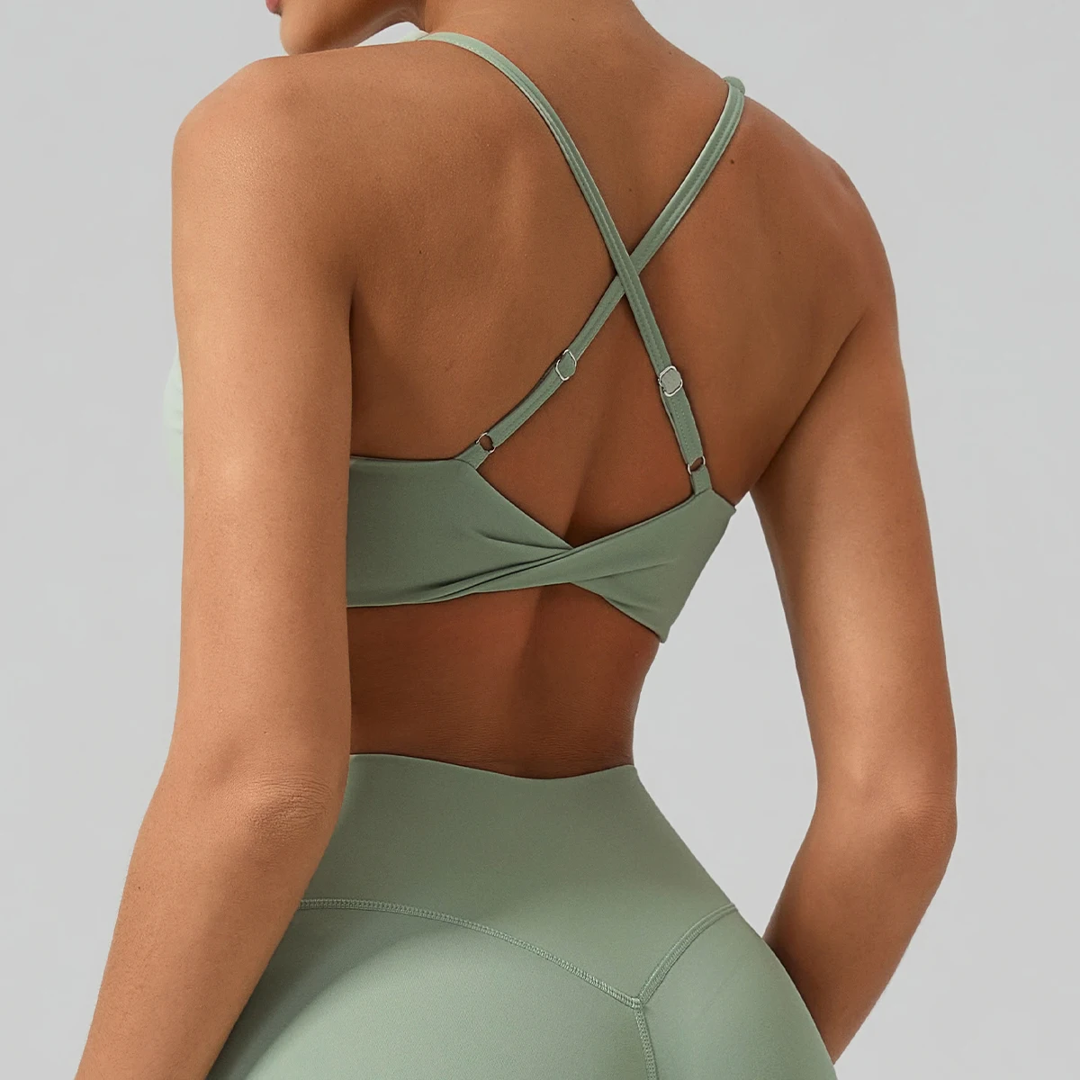 Hearuisavy Gym Sports Bra Women Yoga Bra Crisscross Back Tight Running Pilates Fitness Bralette Breathable Quick Dry Workout Top