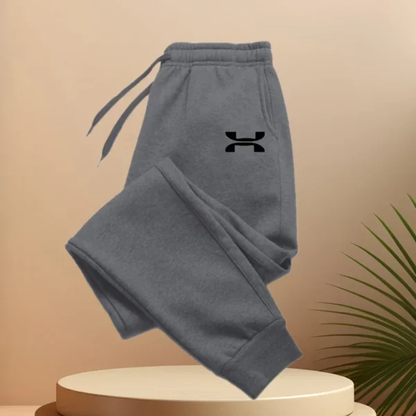 Men's casual jogging pants with elastic waistband and drawstring - comfortable sports and casual pants with simple printing