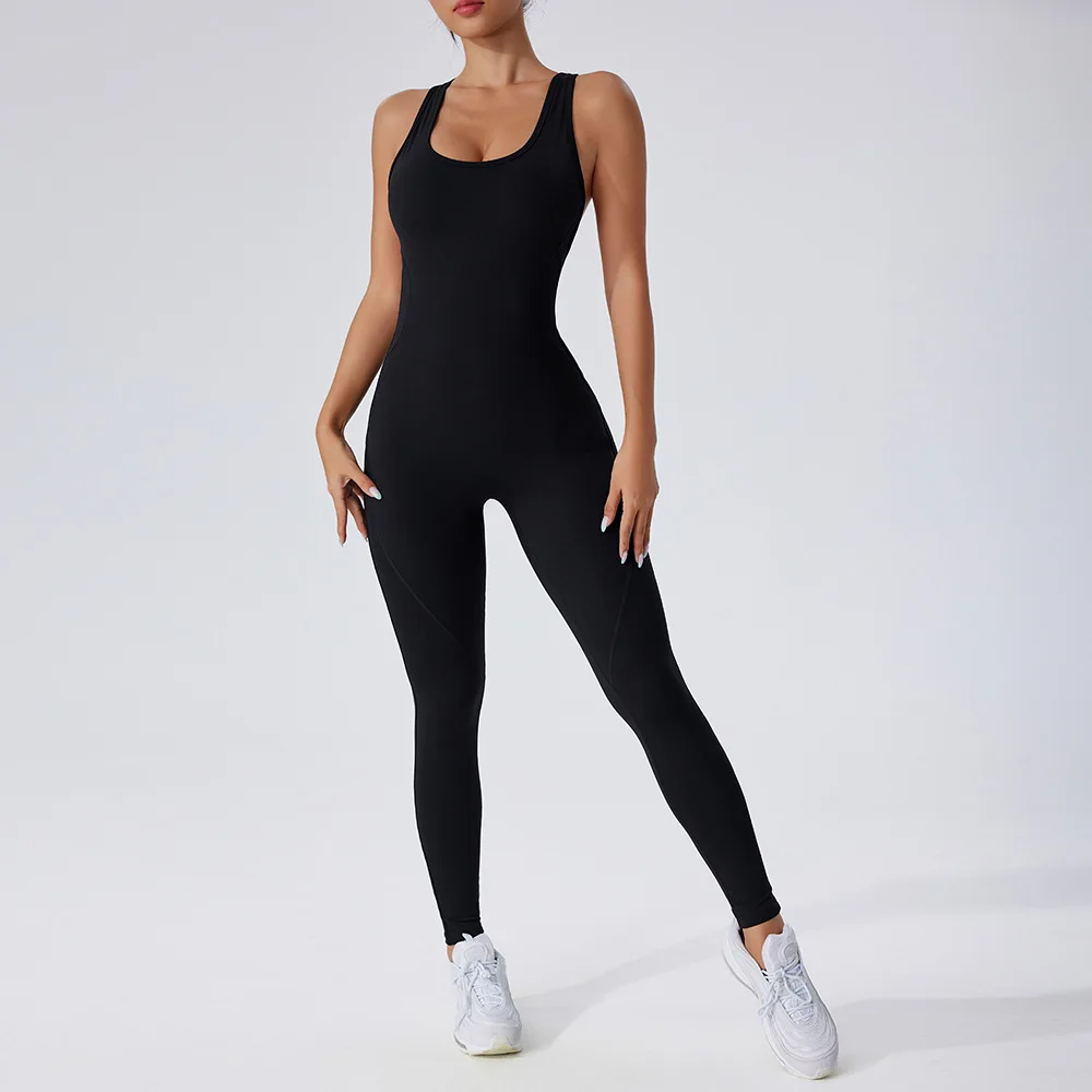 Woman Sportswear Yoga Set Women's Sports Jumpsuits Pro Gym Clothes Padding Fitness Overalls Gym Sets Woman Activewear Black Red