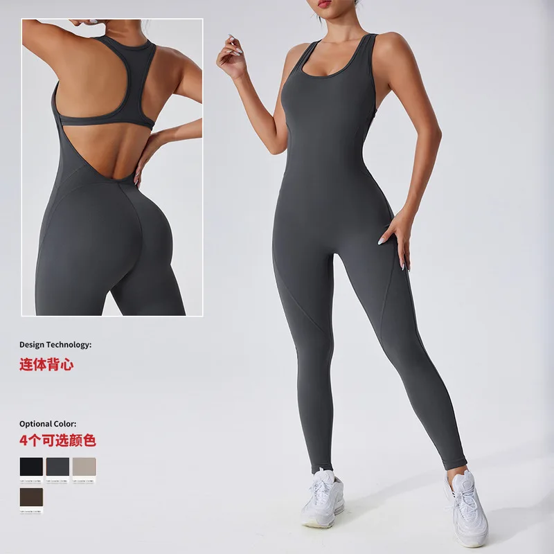 Woman Sportswear Yoga Set Women's Sports Jumpsuits Pro Gym Clothes Padding Fitness Overalls Gym Sets Woman Activewear Black Red